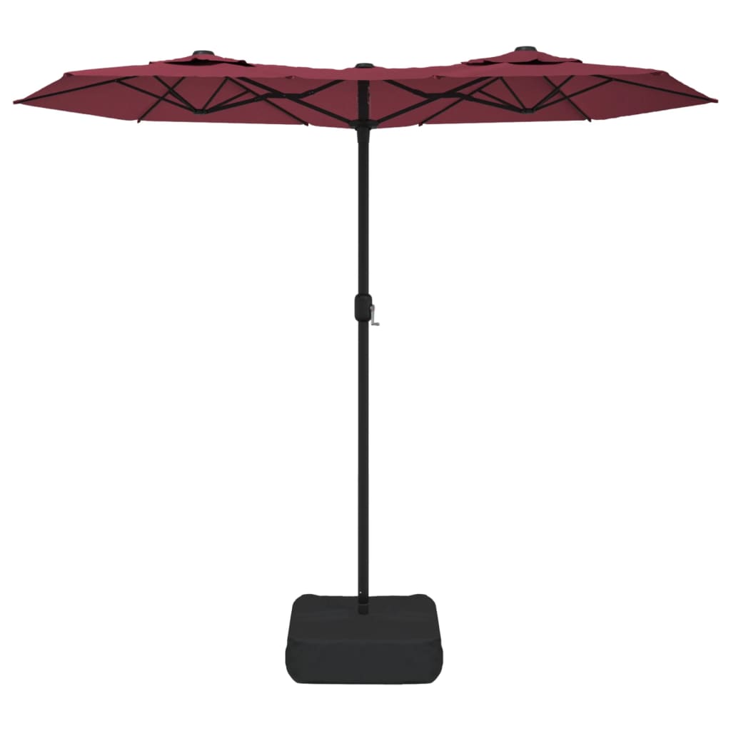 VidaXL Parasol dubbel 316x240 cm bordeauxrood