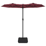 VidaXL Parasol dubbel 316x240 cm bordeauxrood