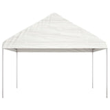 VidaXL Prieel met dak 6,69x4,08x3,22 m polyetheen wit