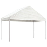 VidaXL Prieel met dak 11,15x4,08x3,22 m polyetheen wit