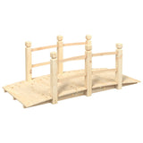 Vidaxl tuinbrug met leuningen 150x67x56 cm massief vurenhout