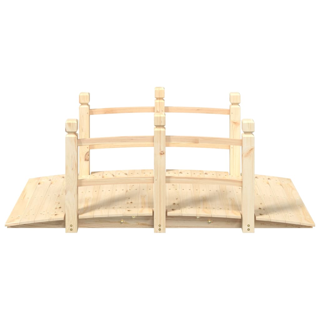 Vidaxl tuinbrug met leuningen 150x67x56 cm massief vurenhout