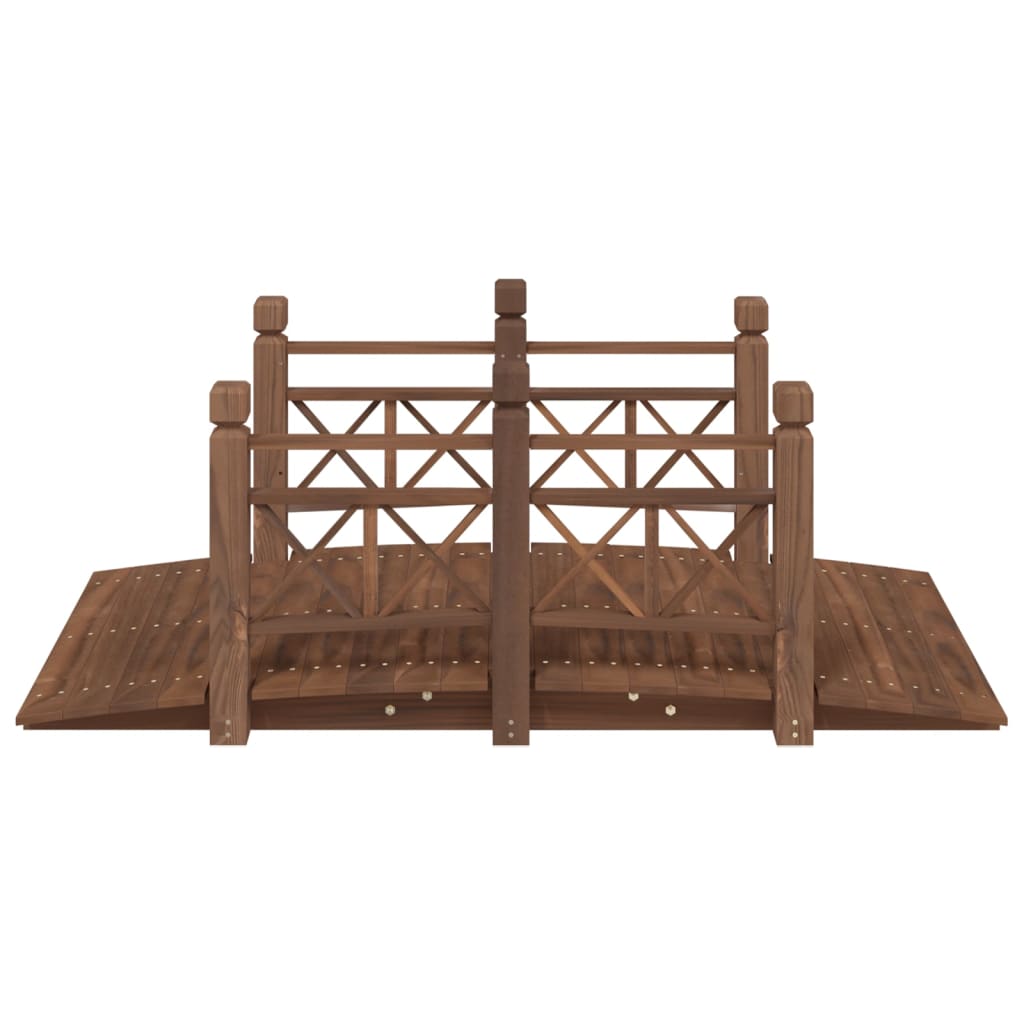 Vidaxl tuinbrug met leuningen 150x67x56 cm massief vurenhout