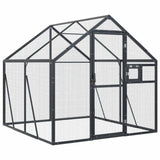 VidaXL Volière 1,79x2x1,85m aluminium antracietkleurig