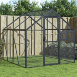 VidaXL Volière 1,79x2x1,85m aluminium antracietkleurig