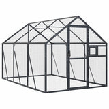 VidaXL Volière 1,79x3x1,85m aluminium antracietkleurig
