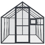 VidaXL Volière 1,79x3x1,85m aluminium antracietkleurig