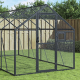 VidaXL Volière 1,79x4x1,85m aluminium antracietkleurig