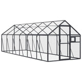 VidaXL Volière 1,79x6x1,85m aluminium antracietkleurig