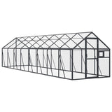 VidaXL Volière 1,79x8x1,85m aluminium antracietkleurig