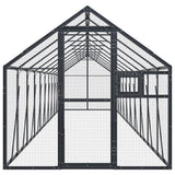 VidaXL Volière 1,79x2x1,85m aluminium antracietkleurig