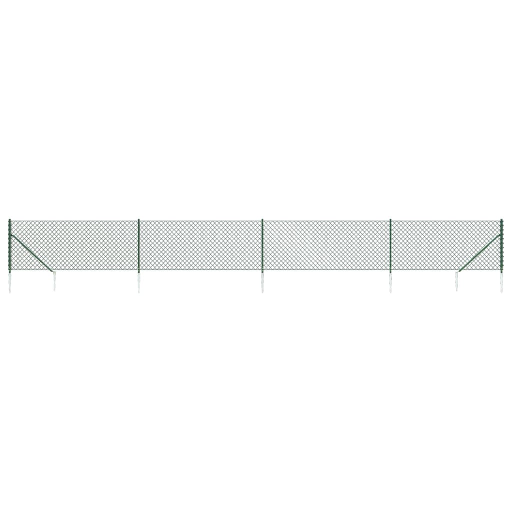 Vidaxl gaashek met grondankers 0,8x10 m groen