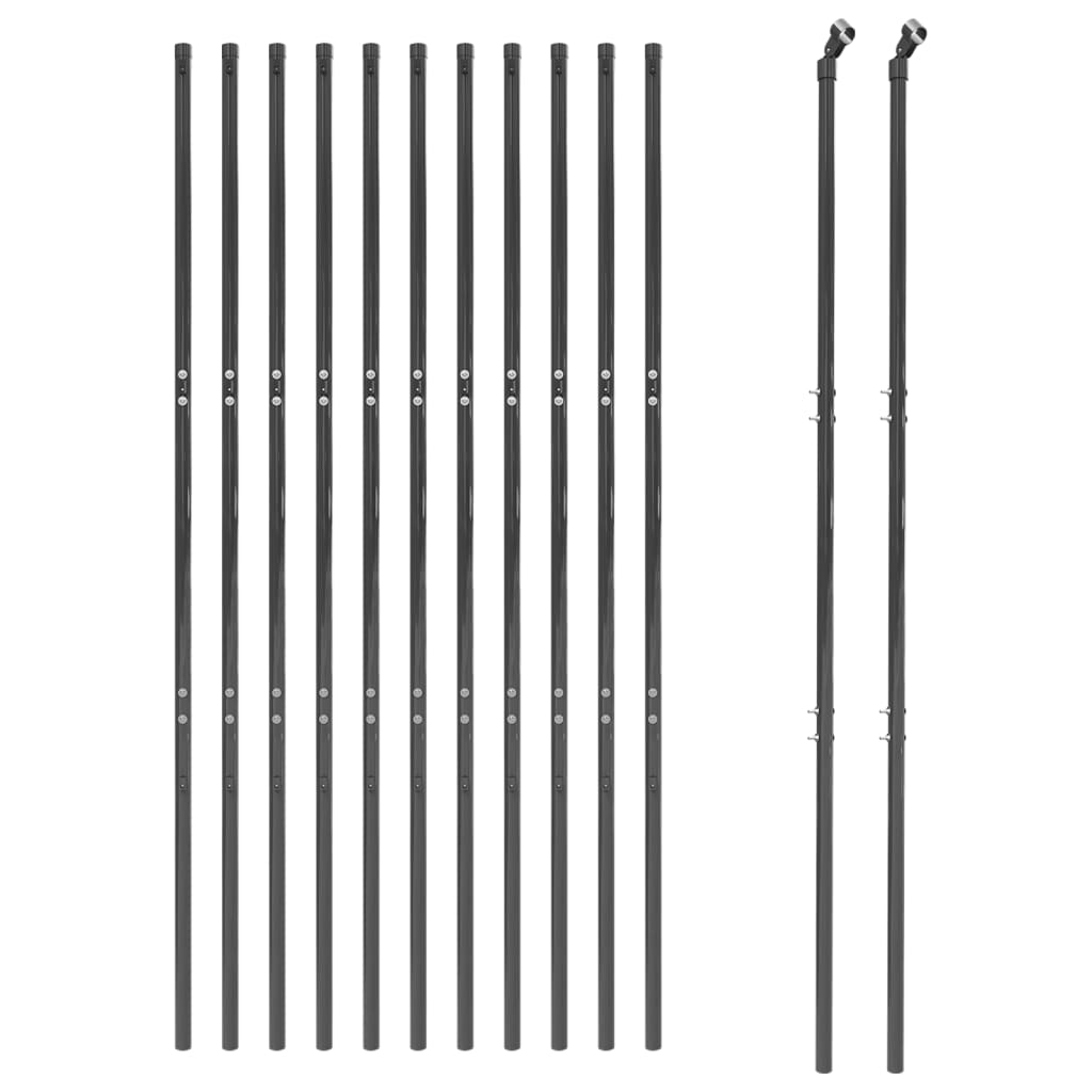 VidaXL Gaashek 1,6x25m antracietkleurig