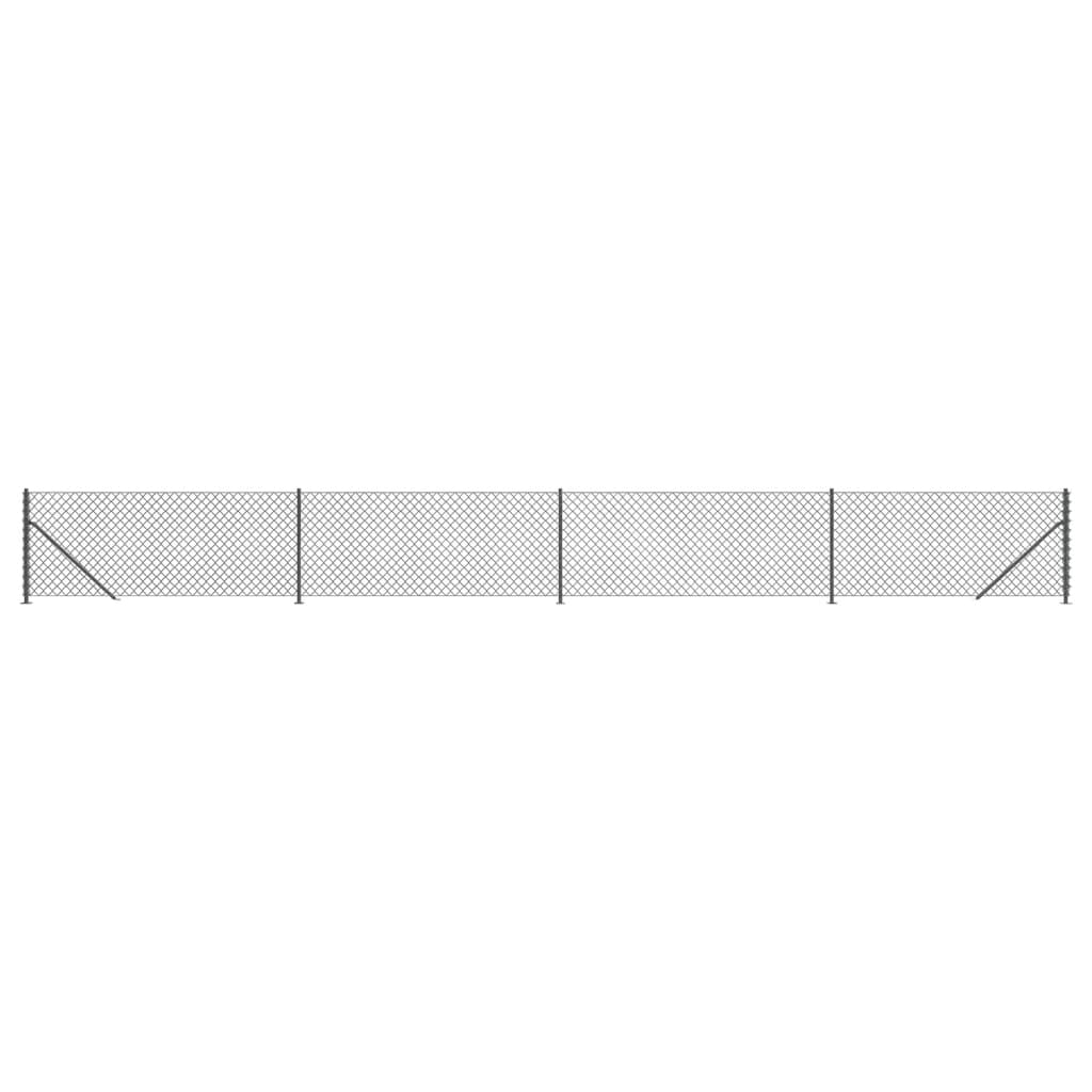 Vidaxl gaashek met flens 1x10m antracietkleurig