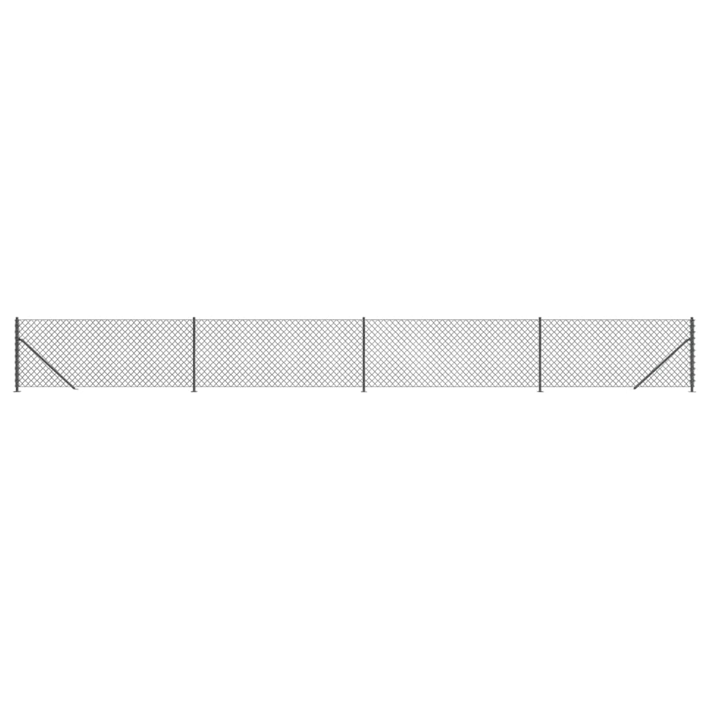 Vidaxl gaashek met flens 1,1x10 m antracietkleurig