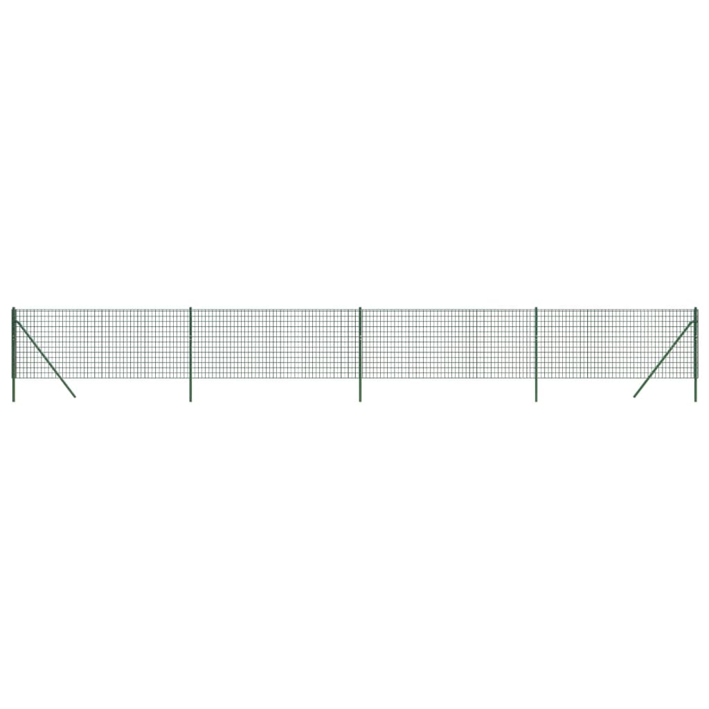 Vidaxl draadgaashek 0,8x10 m gegalvaniseerd staal groen