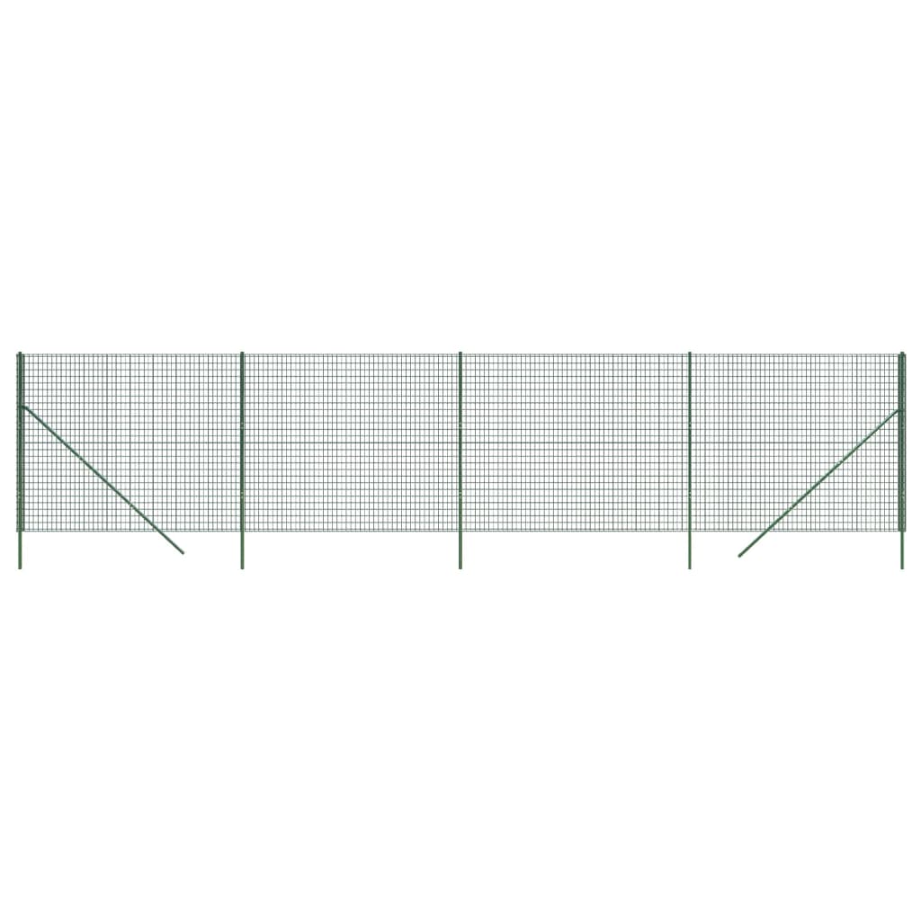 Vidaxl draadgaashek 1,4x10 m gegalvaniseerd staal groen