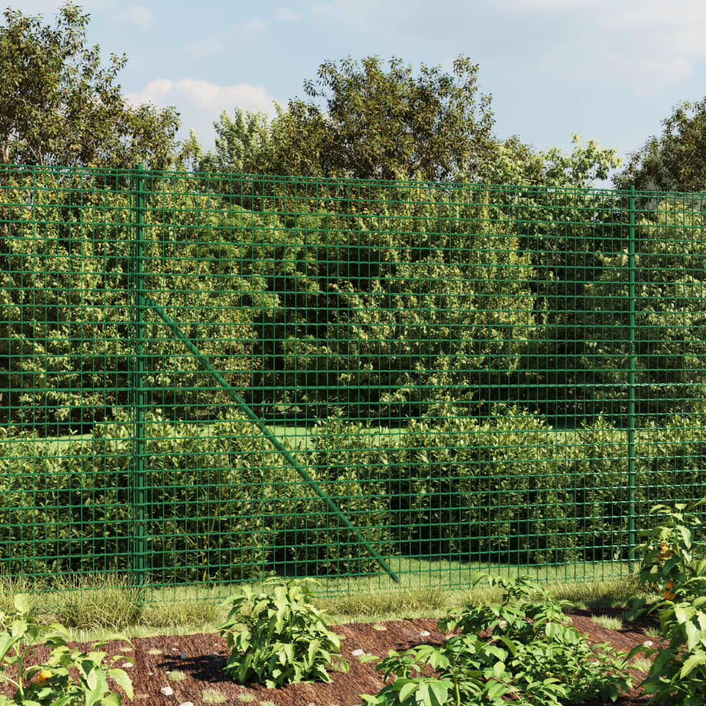 Vidaxl draadgaashek 1,6x10 m gegalvaniseerd staal groen