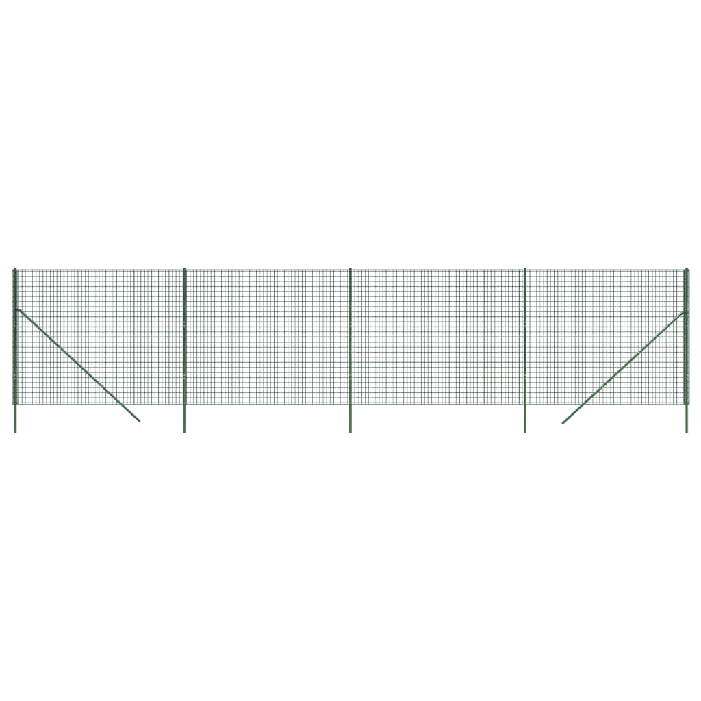 Vidaxl draadgaashek 2x10 m gegalvaniseerd staal groen