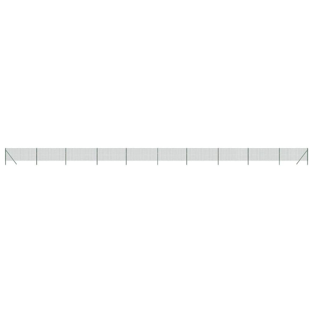 Vidaxl draadgaashek 1x25 m gegalvaniseerd staal groen