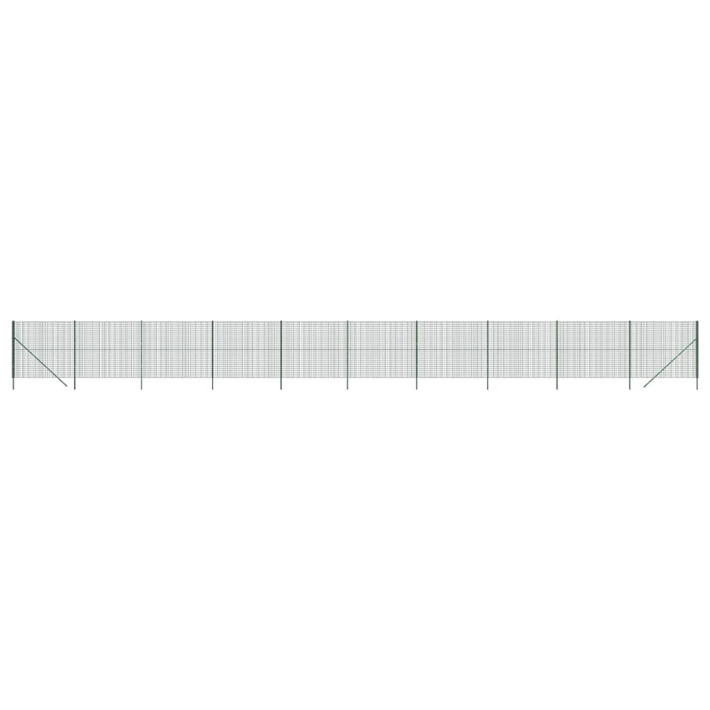 VidaXL Draadgaashek 1,6x25 m gegalvaniseerd staal groen