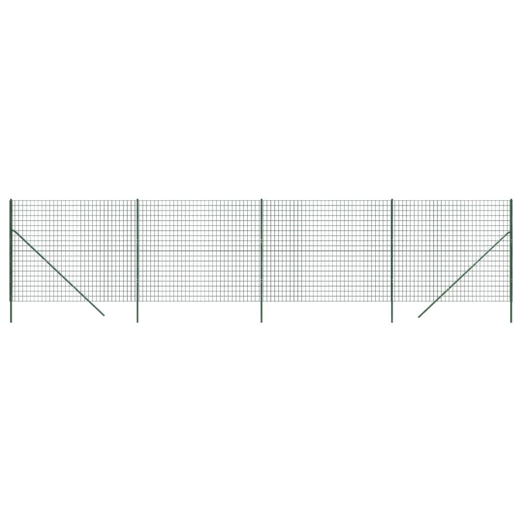 Vidaxl draadgaashek 2,2x10 m gegalvaniseerd staal groen