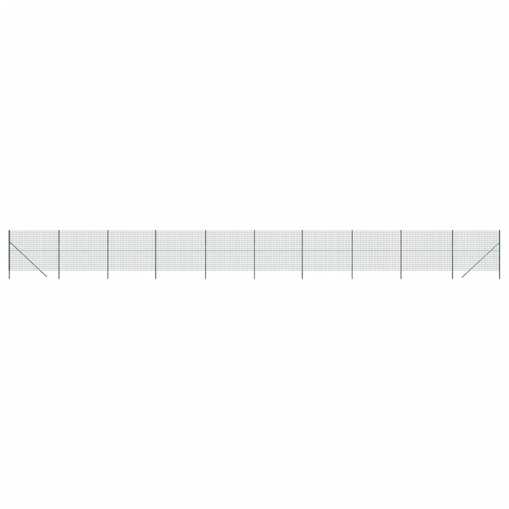 VidaXL Draadgaashek 1,4x25 m gegalvaniseerd staal groen