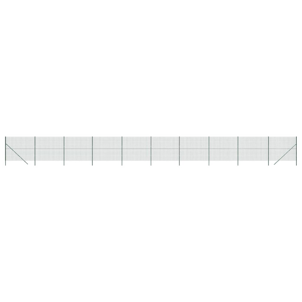 VidaXL Draadgaashek 1,6x25 m gegalvaniseerd staal groen