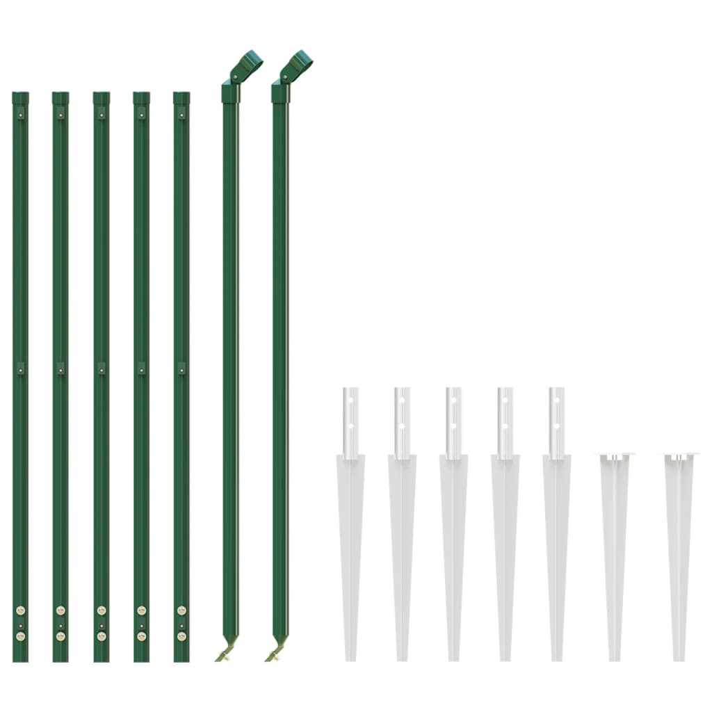 Vidaxl draadgaashek met grondankers 1,1x10 m groen