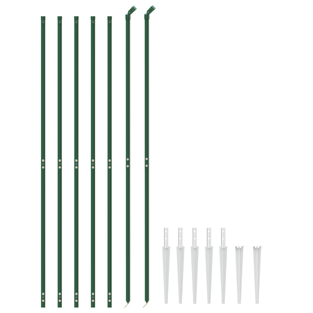 Vidaxl draadgaashek met grondankers 1,4x10 m groen