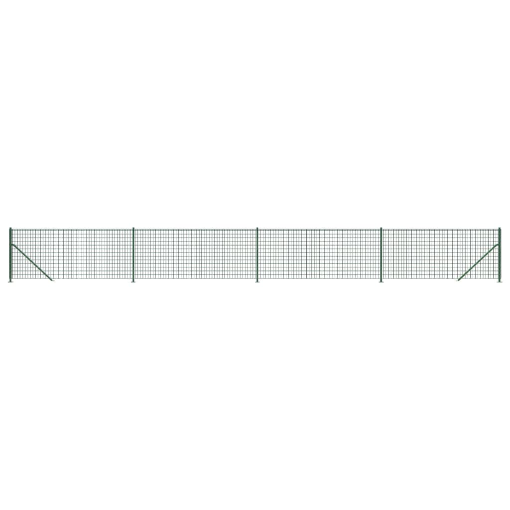 Vidaxl draadgaashek met flens 0,8x10 m groen