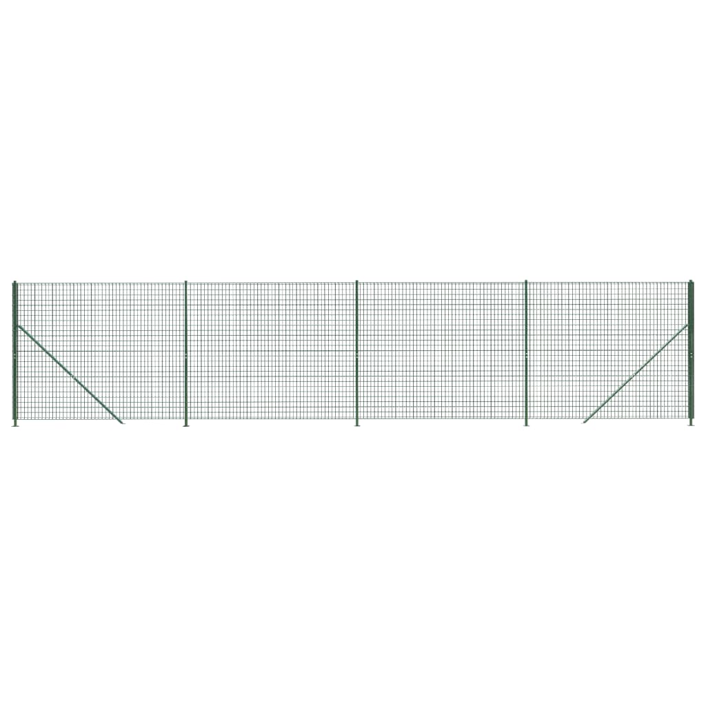 Vidaxl draadgaashek met flens 1,6x10 m groen