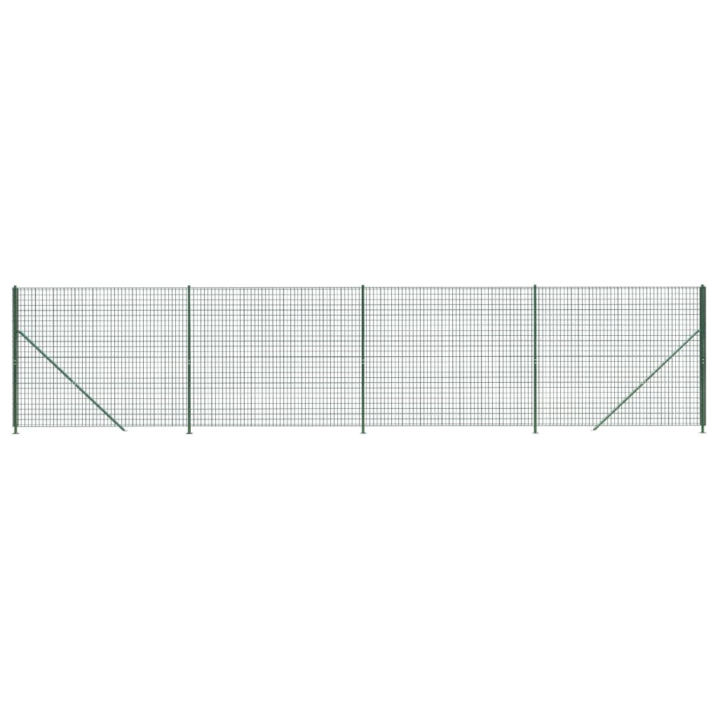 Vidaxl draadgaashek met flens 1,8x10 m groen