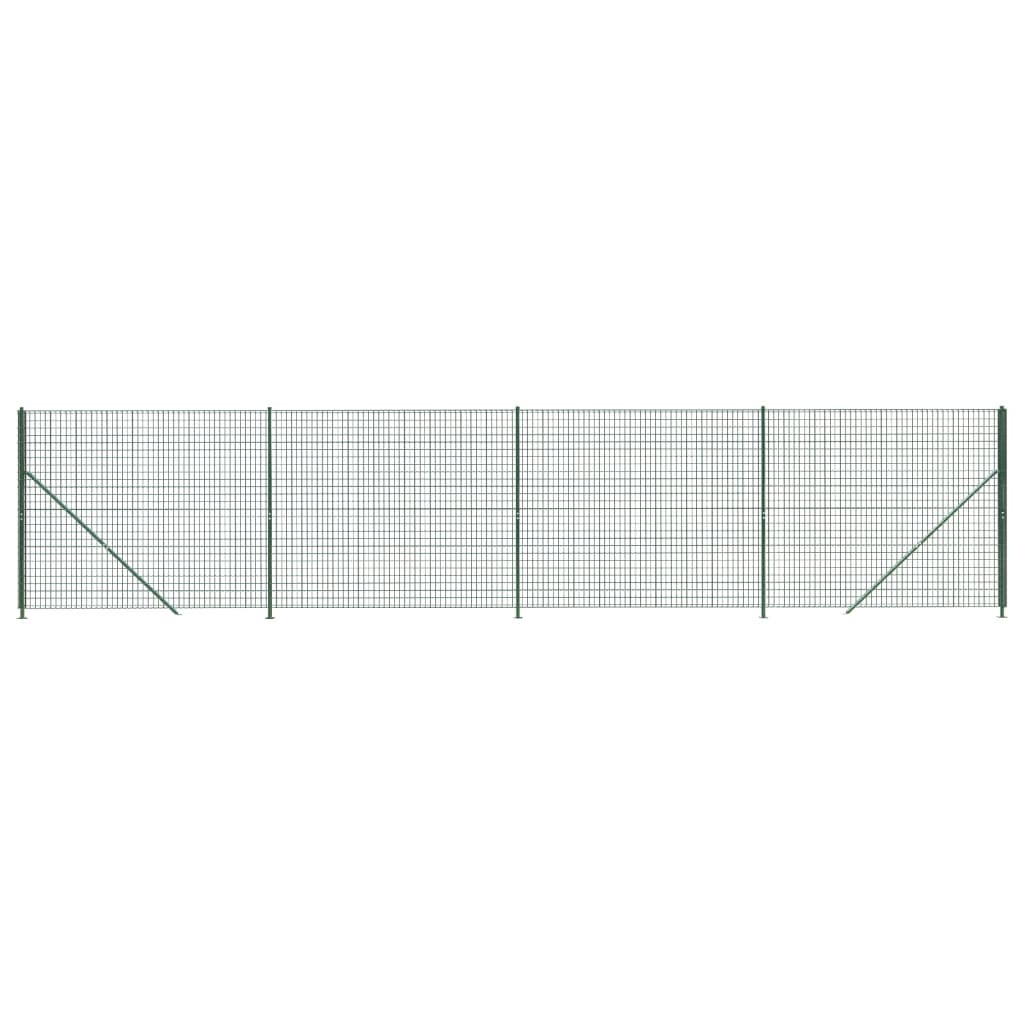 Vidaxl draadgaashek met flens 2x10 m groen