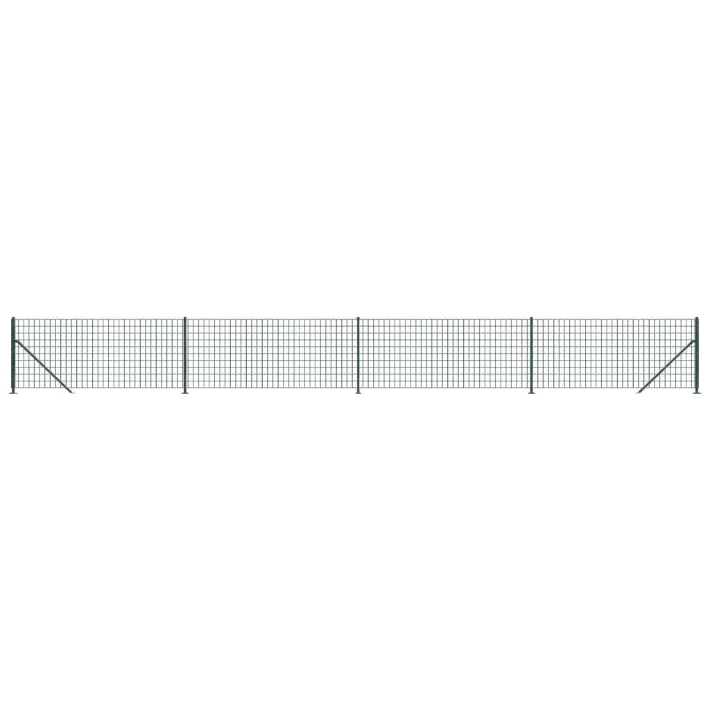 Vidaxl draadgaashek met flens 1,1x10 m groen