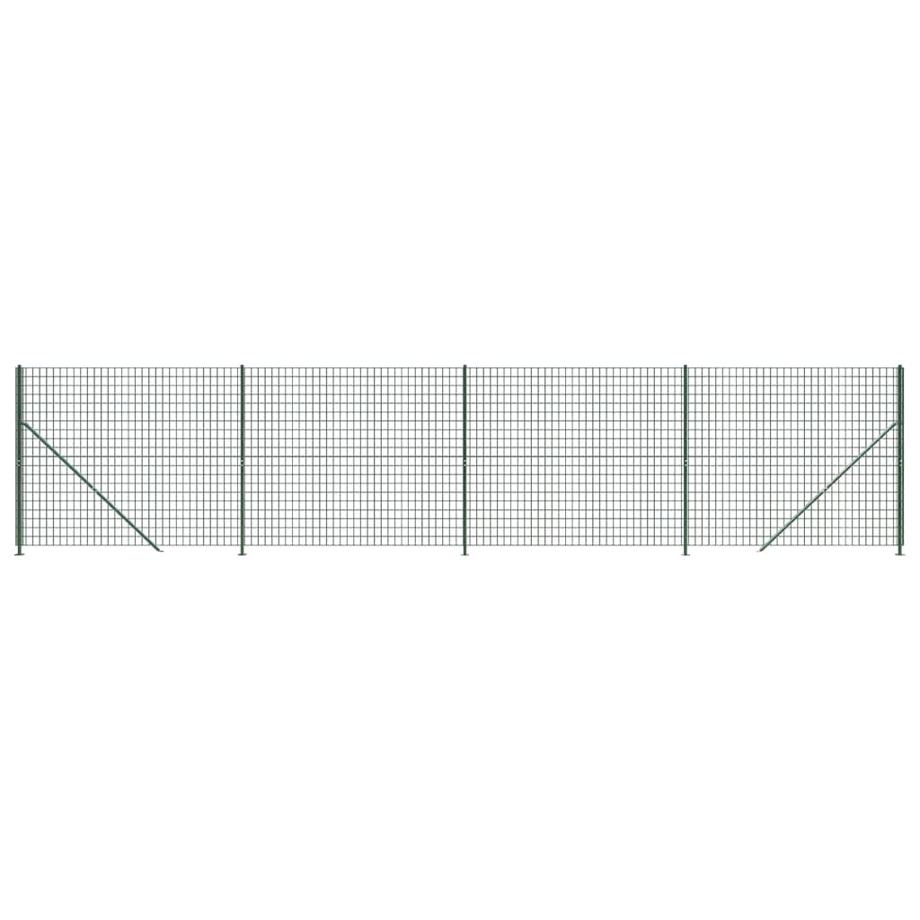 Vidaxl draadgaashek met flens 1,8x10 m groen