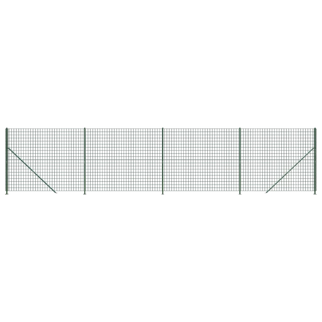 Vidaxl draadgaashek met flens 2x10 m groen