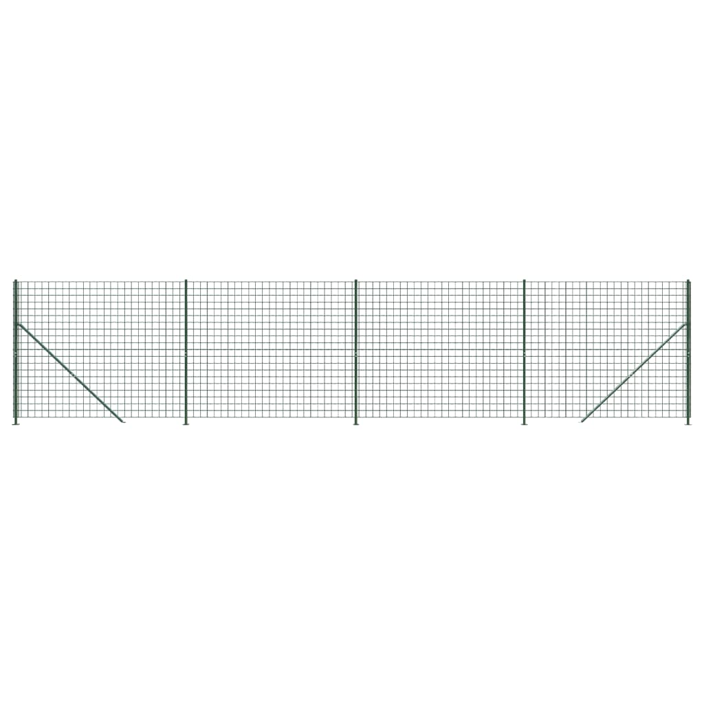 Vidaxl draadgaashek met flens 1,6x10 m groen