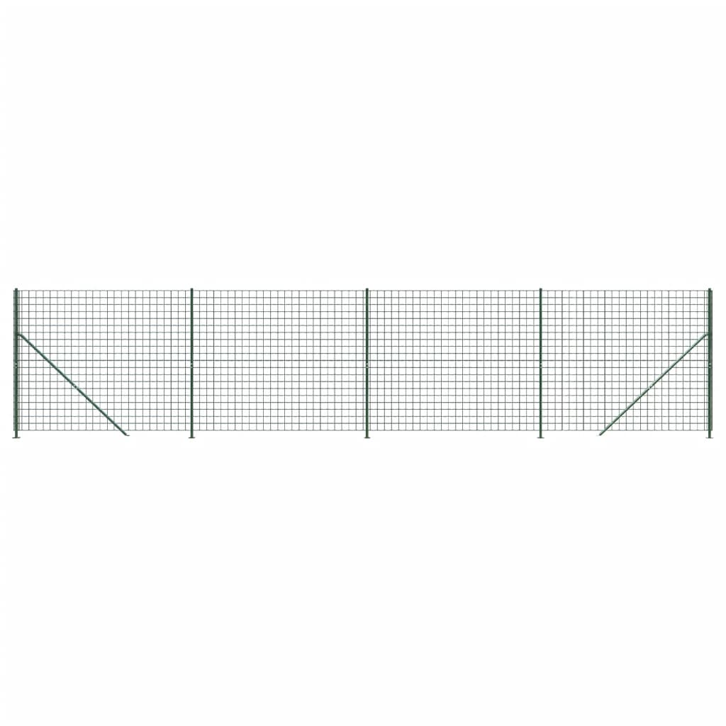Vidaxl draadgaashek met flens 1,8x10 m groen