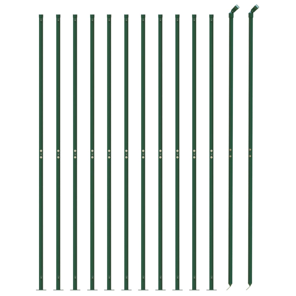 Vidaxl draadgaashek met flens 1,1x25 m groen