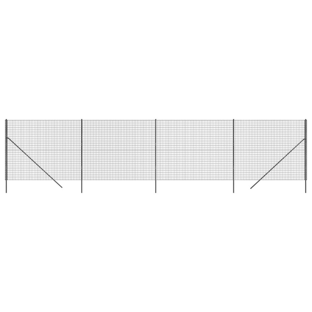 Vidaxl draadgaashek 1,8x10 m gegalvaniseerd staal antracietkleurig