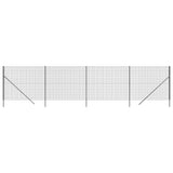 Vidaxl draadgaashek 2x10 m gegalvaniseerd staal antracietkleurig