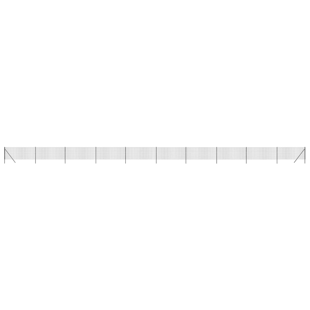 Vidaxl draadgaashek 0,8x25 m gegalvaniseerd staal antracietkleur