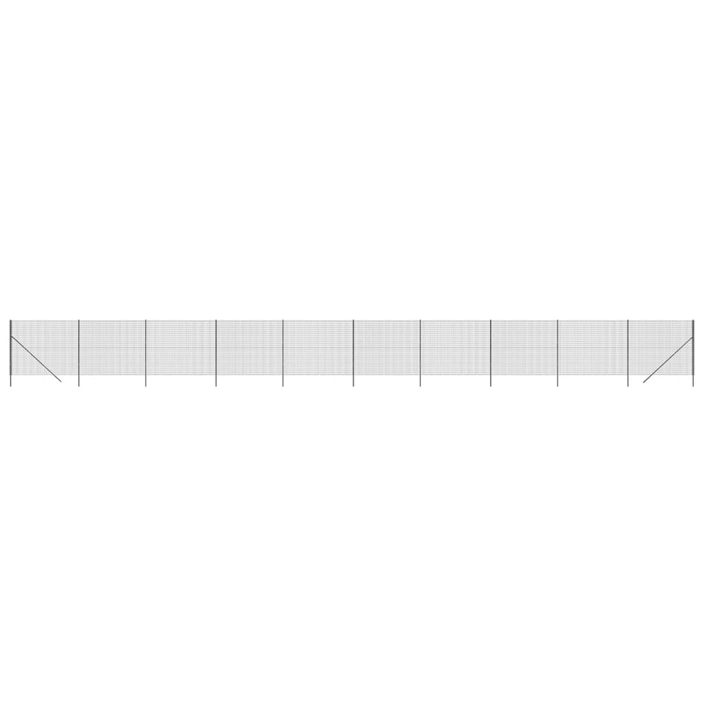 VidaXL Draadgaashek 1,6x25 m gegalvaniseerd staal antracietkleur