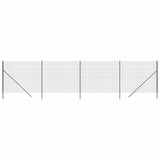Vidaxl draadgaashek 2x10 m gegalvaniseerd staal antracietkleurig