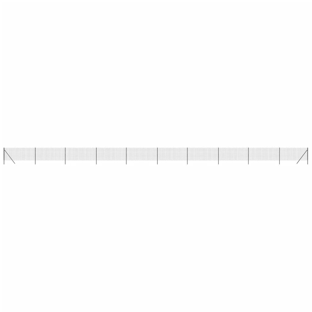 Vidaxl draadgaashek 0,8x25 m gegalvaniseerd staal antracietkleur