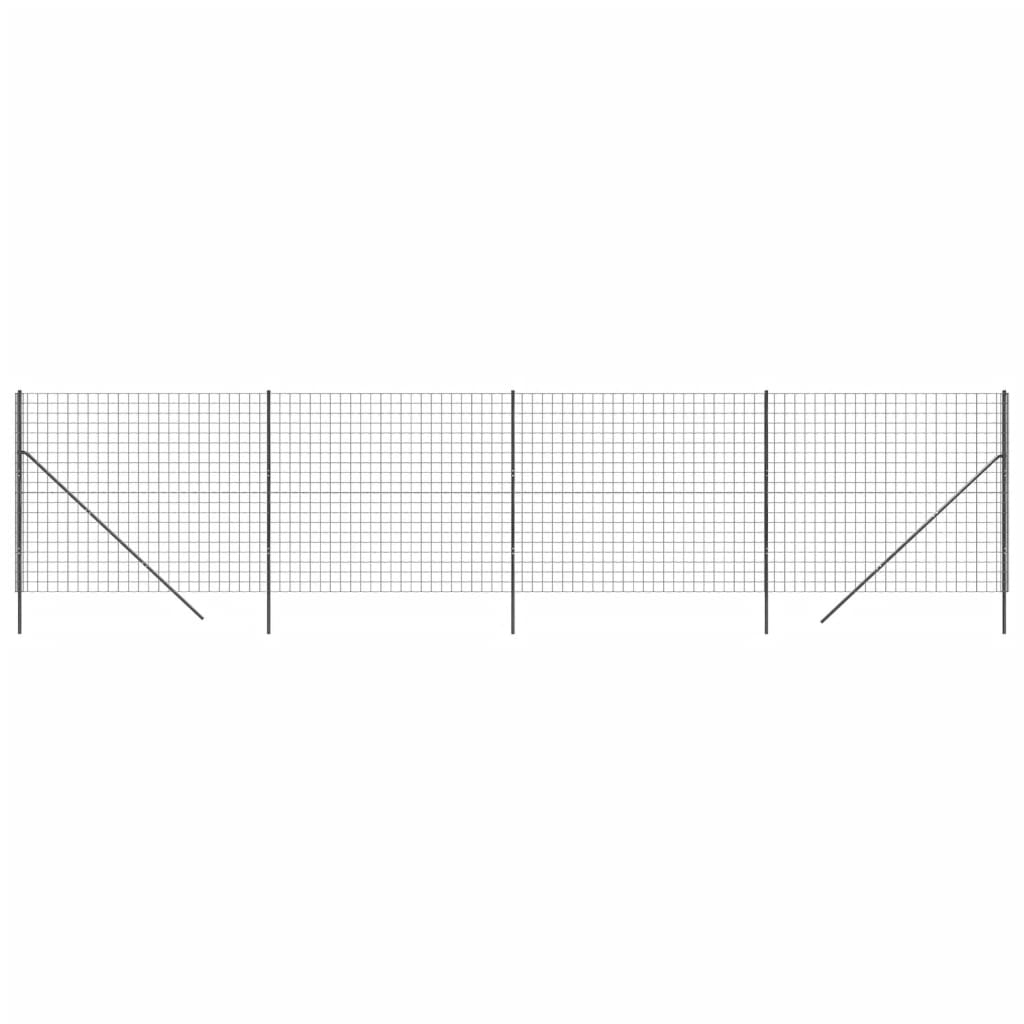 Vidaxl draadgaashek 1,8x10 m gegalvaniseerd staal antracietkleurig