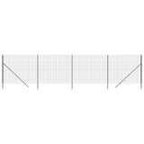 Vidaxl draadgaashek 2x10 m gegalvaniseerd staal antracietkleurig
