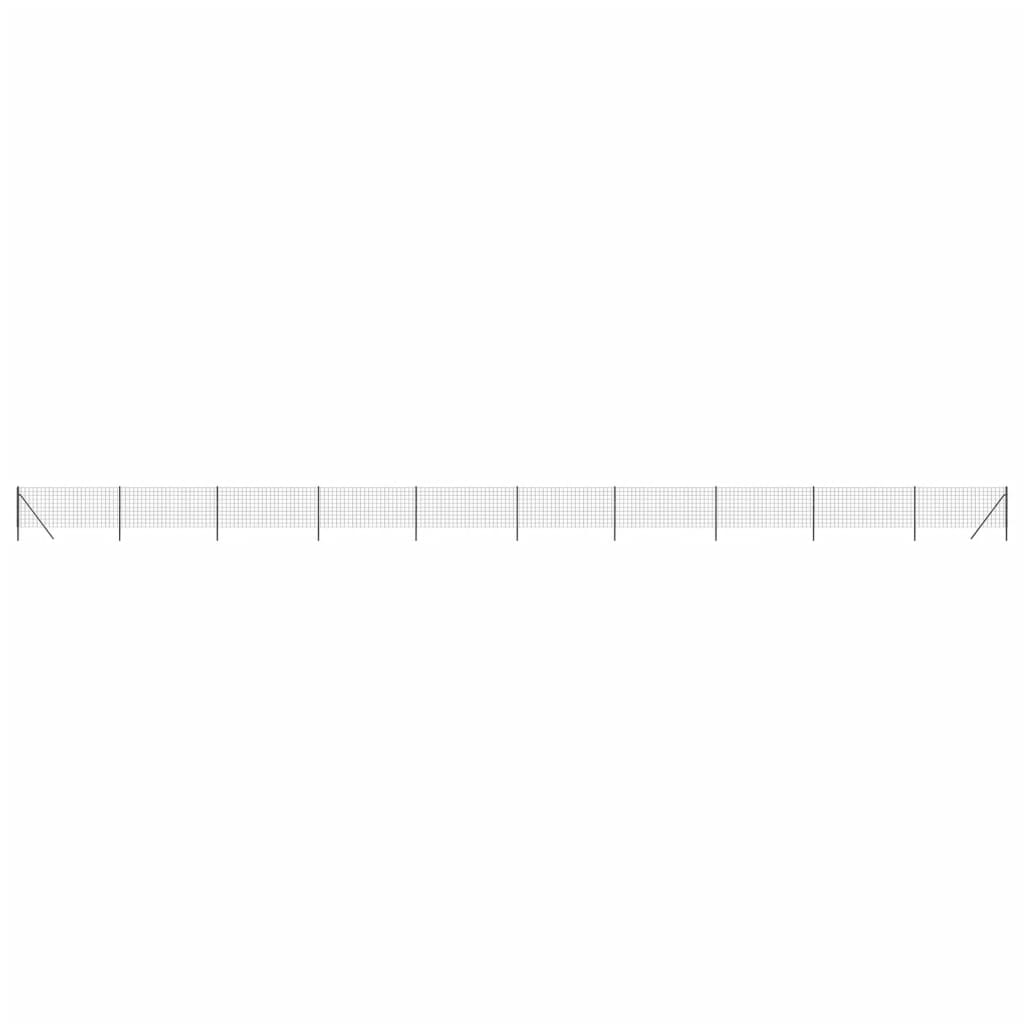 Vidaxl draadgaashek 0,8x25 m gegalvaniseerd staal antracietkleur