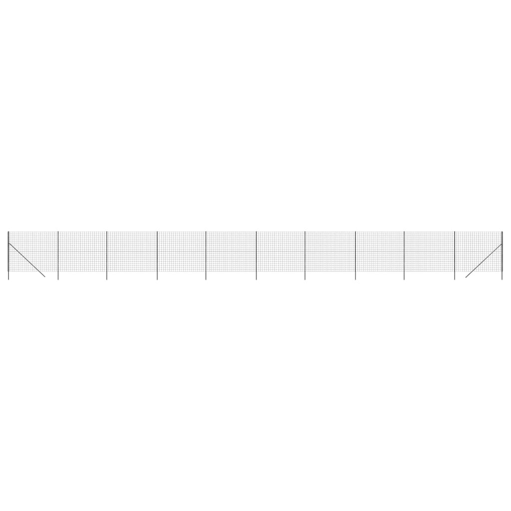 VidaXL Draadgaashek 2x25 m gegalvaniseerd staal antracietkleur